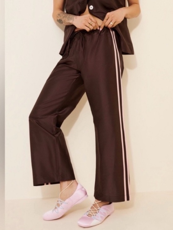 DONNI. Pants - Donni taffeta track pants brown